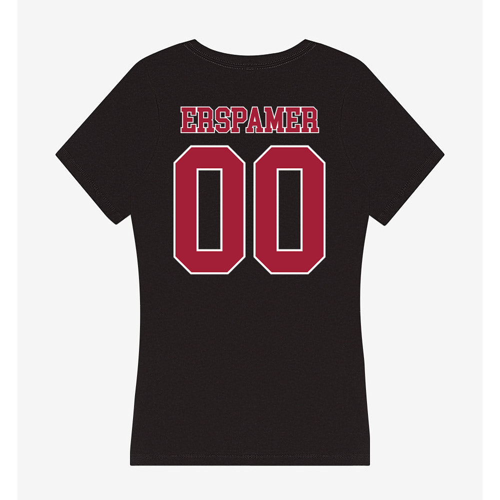Stanford - NCAA Baseball : Mike Erspamer - Women's V-Neck T-Shirt-1