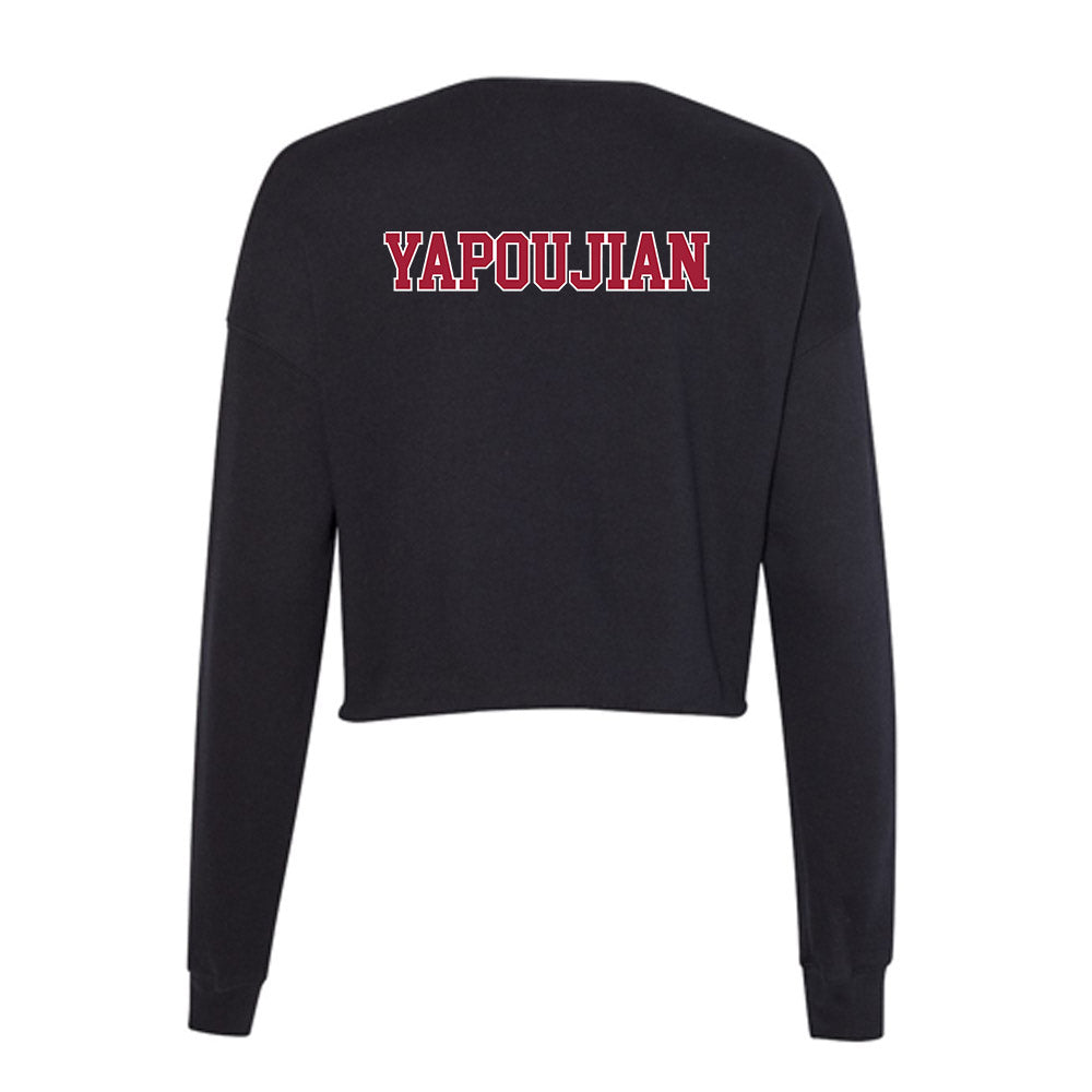 Stanford - NCAA Wrestling : Lain Yapoujian - Women's Cropped Crew Fleece-1