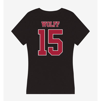 Stanford - NCAA Men's Volleyball : David Wolff - Women's V-Neck T-Shirt-1