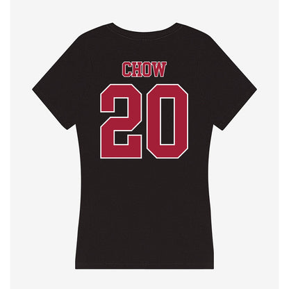 Stanford - NCAA Men's Soccer : Alex Chow - Women's V-Neck T-Shirt-1