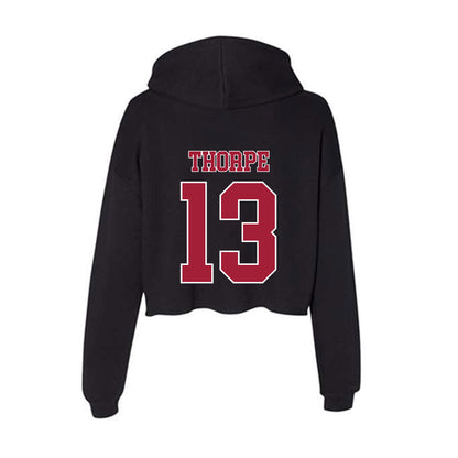 Stanford - NCAA Football : Liam Thorpe - Women's Crop Fleece Hoodie-1