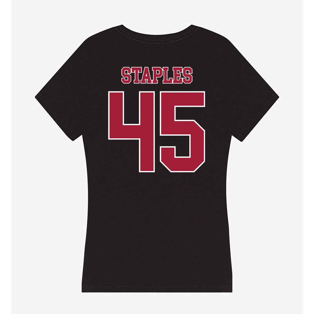 Stanford - NCAA Football : Omar Staples - Women's V-Neck T-Shirt-1