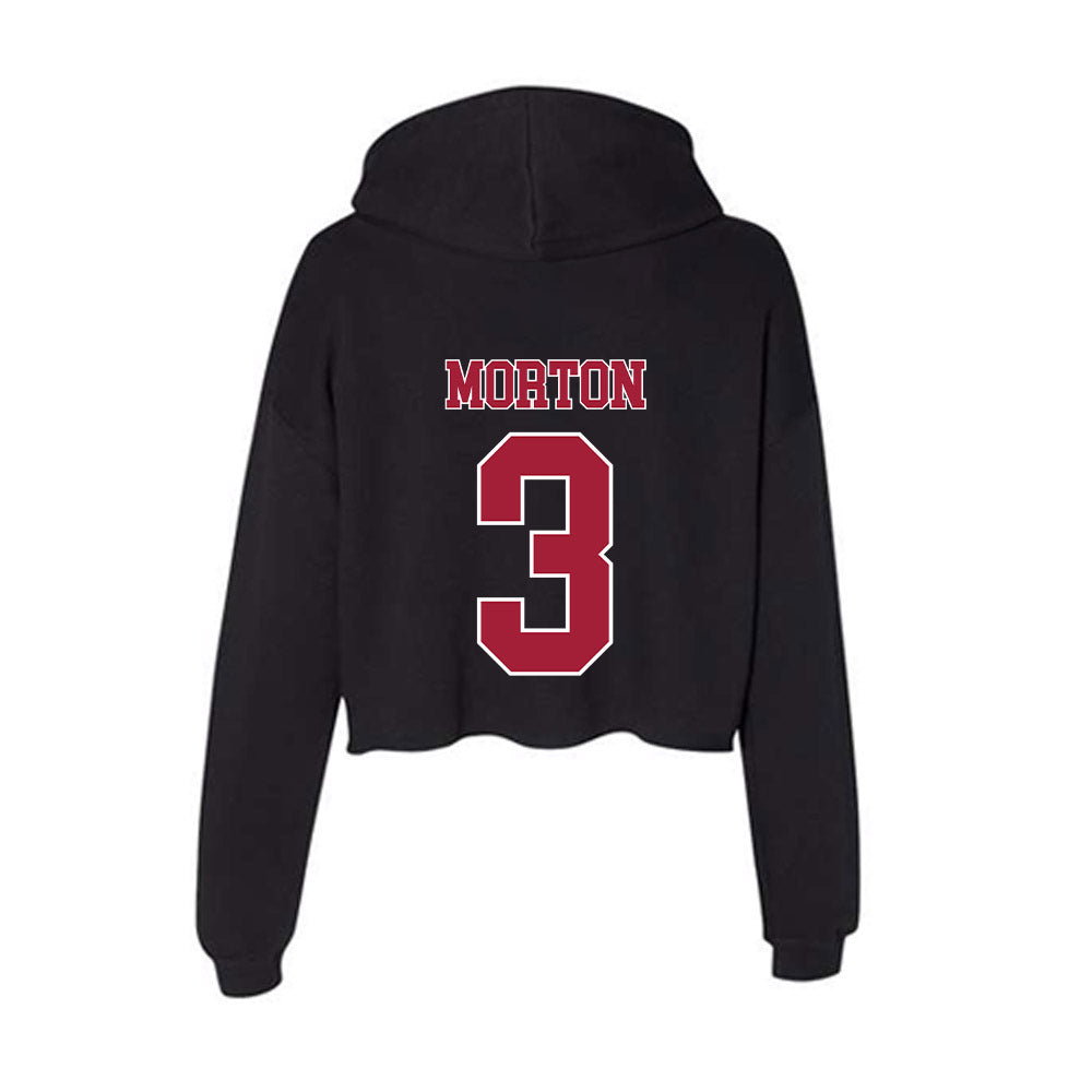 Stanford - NCAA Women's Lacrosse : Ella Morton - Women's Crop Fleece Hoodie-1