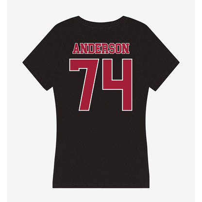 Stanford - NCAA Football : Fisher Anderson - Women's V-Neck T-Shirt-1
