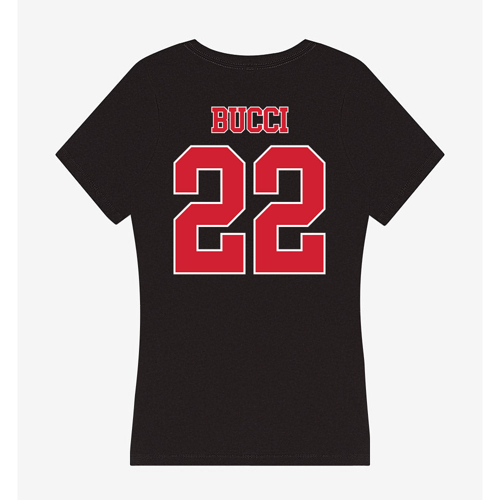 Fairfield - NCAA Men's Soccer : Daniel Bucci - Women's V-Neck T-Shirt-1