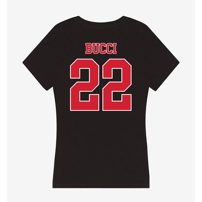 Fairfield - NCAA Men's Soccer : Daniel Bucci - Women's V-Neck T-Shirt-1