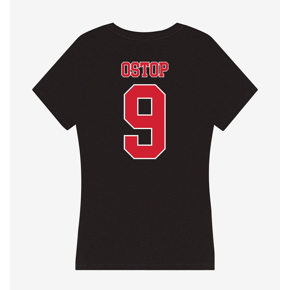 Fairfield - NCAA Men's Basketball : Tanner Ostop - Women's V-Neck T-Shirt-1