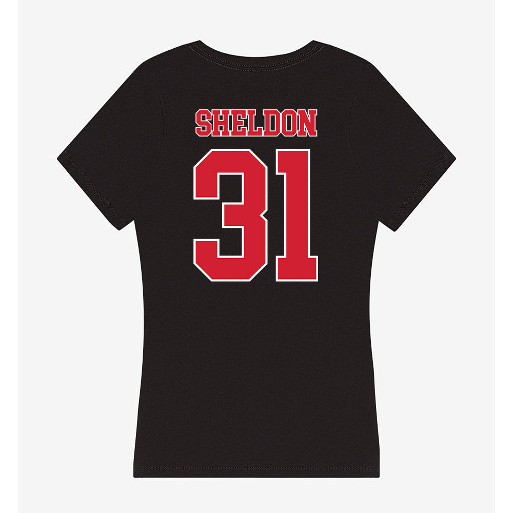 Fairfield - NCAA Baseball : Jack Sheldon - Women's V-Neck T-Shirt-1
