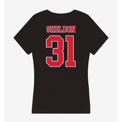 Fairfield - NCAA Baseball : Jack Sheldon - Women's V-Neck T-Shirt-1