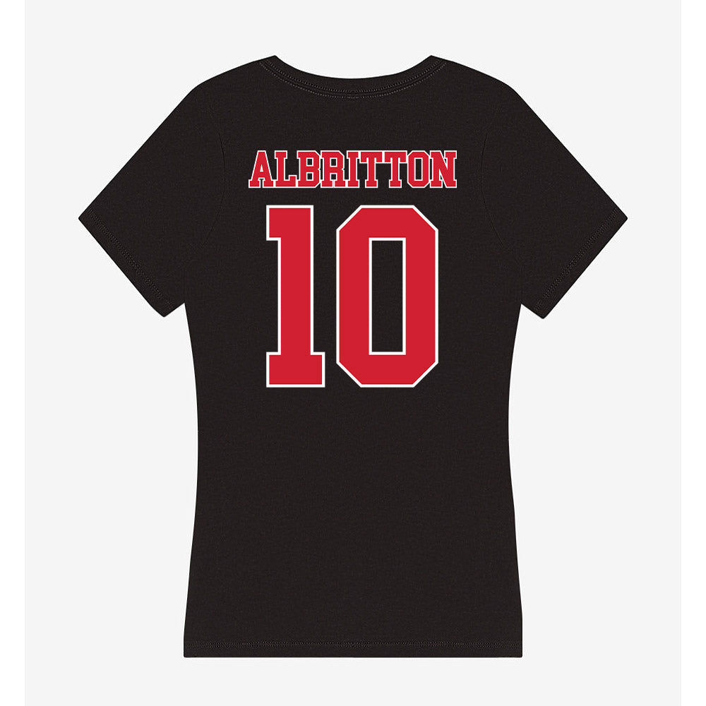 Fairfield - NCAA Men's Soccer : Sean Albritton - Women's V-Neck T-Shirt-1
