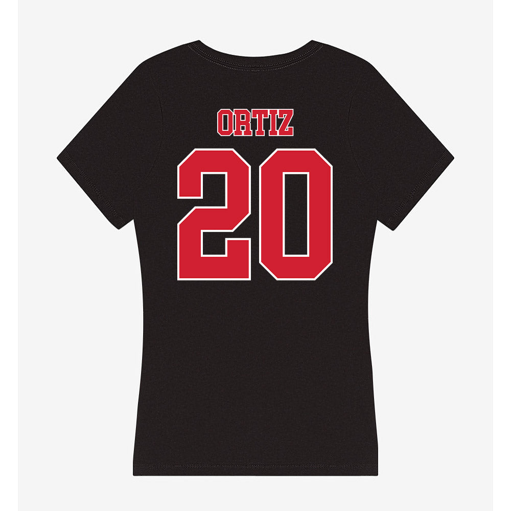 Fairfield - NCAA Men's Soccer : Cristian Ortiz - Women's V-Neck T-Shirt-1
