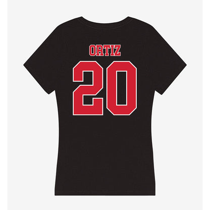 Fairfield - NCAA Men's Soccer : Cristian Ortiz - Women's V-Neck T-Shirt-1
