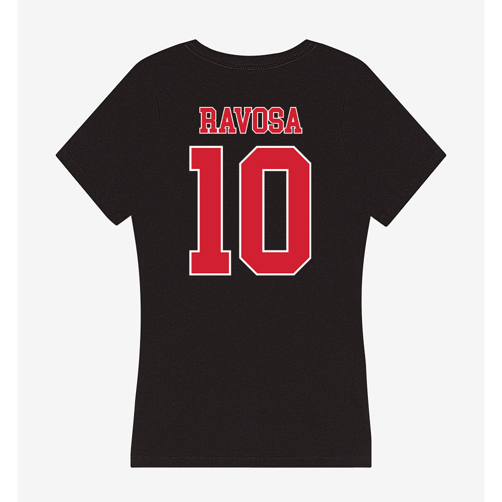 Fairfield - NCAA Women's Basketball : Caterina Ravosa - Women's V-Neck T-Shirt-1