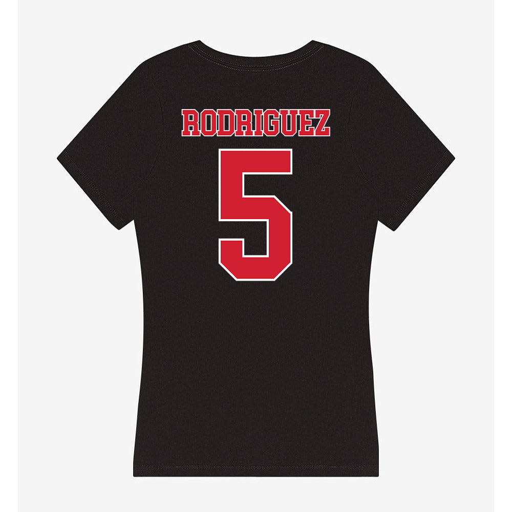 Fairfield - NCAA Men's Basketball : Nasir Rodriguez - Women's V-Neck T-Shirt-1