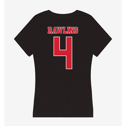 Fairfield - NCAA Men's Basketball : Halon Rawlins - Women's V-Neck T-Shirt-1