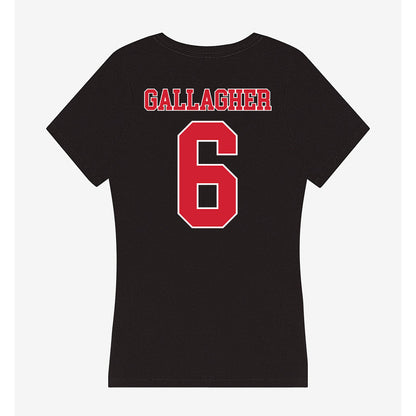 Fairfield - NCAA Men's Lacrosse : Brendan Gallagher - Women's V-Neck T-Shirt-1