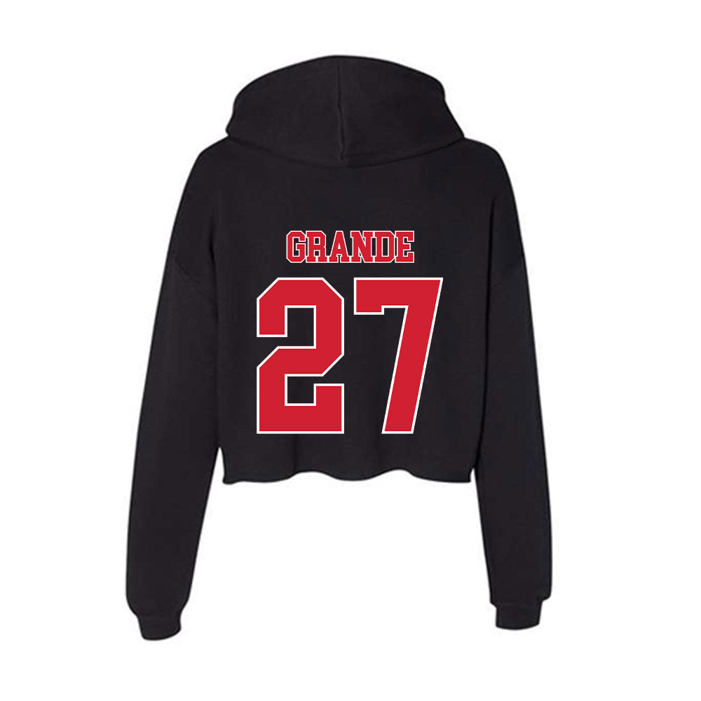 Fairfield - NCAA Baseball : Carter Grande - Women's Crop Fleece Hoodie-1