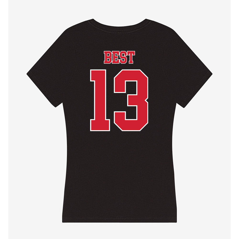 Fairfield - NCAA Men's Basketball : Noah Best - Women's V-Neck T-Shirt-1