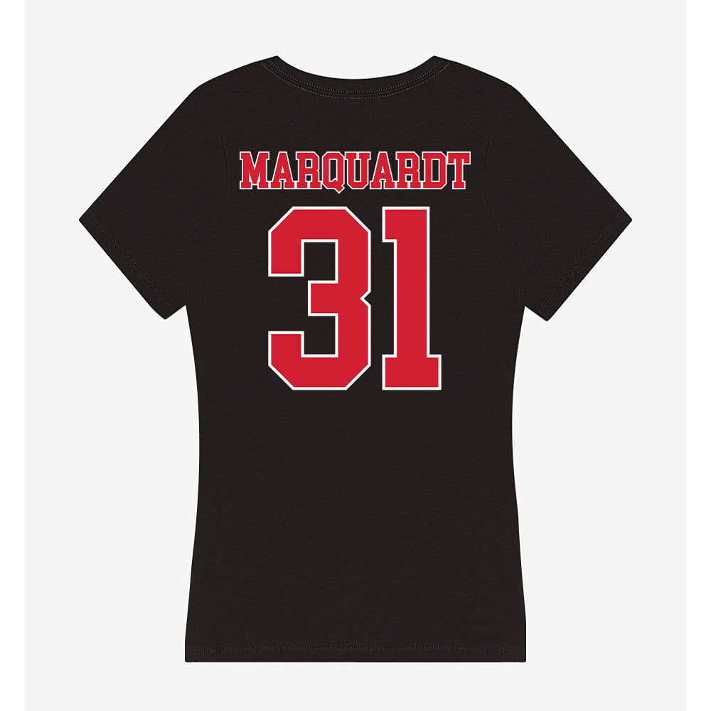 Fairfield - NCAA Women's Lacrosse : Anna Marquardt - Women's V-Neck T-Shirt-1