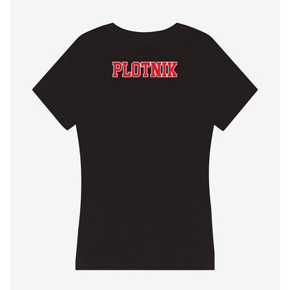 Fairfield - NCAA Men's Swimming & Diving : Oskar Plotnik - Women's V-Neck T-Shirt-1