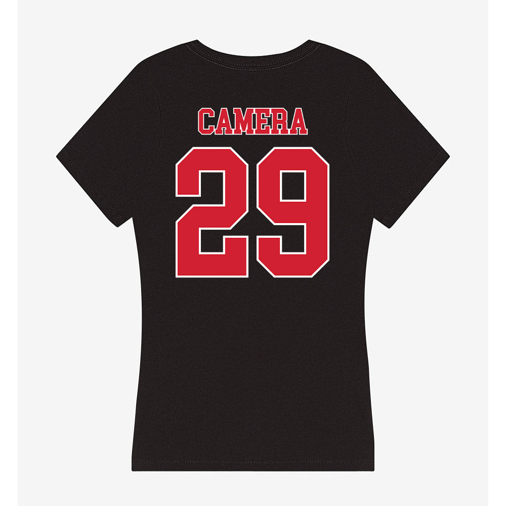 Fairfield - NCAA Baseball : Dom Camera - Women's V-Neck T-Shirt-1