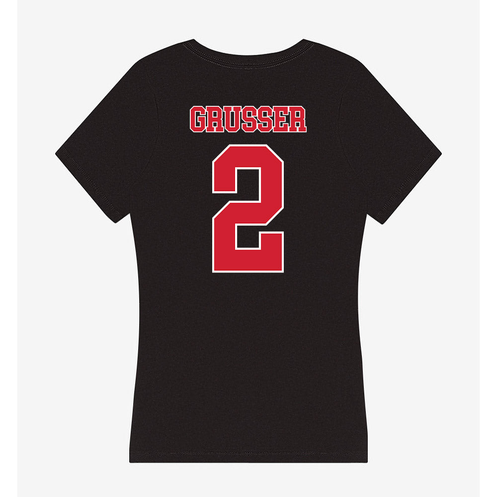Fairfield - NCAA Women's Soccer : Mary Grusser - Women's V-Neck T-Shirt-1