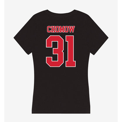 Fairfield - NCAA Men's Soccer : Evan Chomow - Women's V-Neck T-Shirt-1