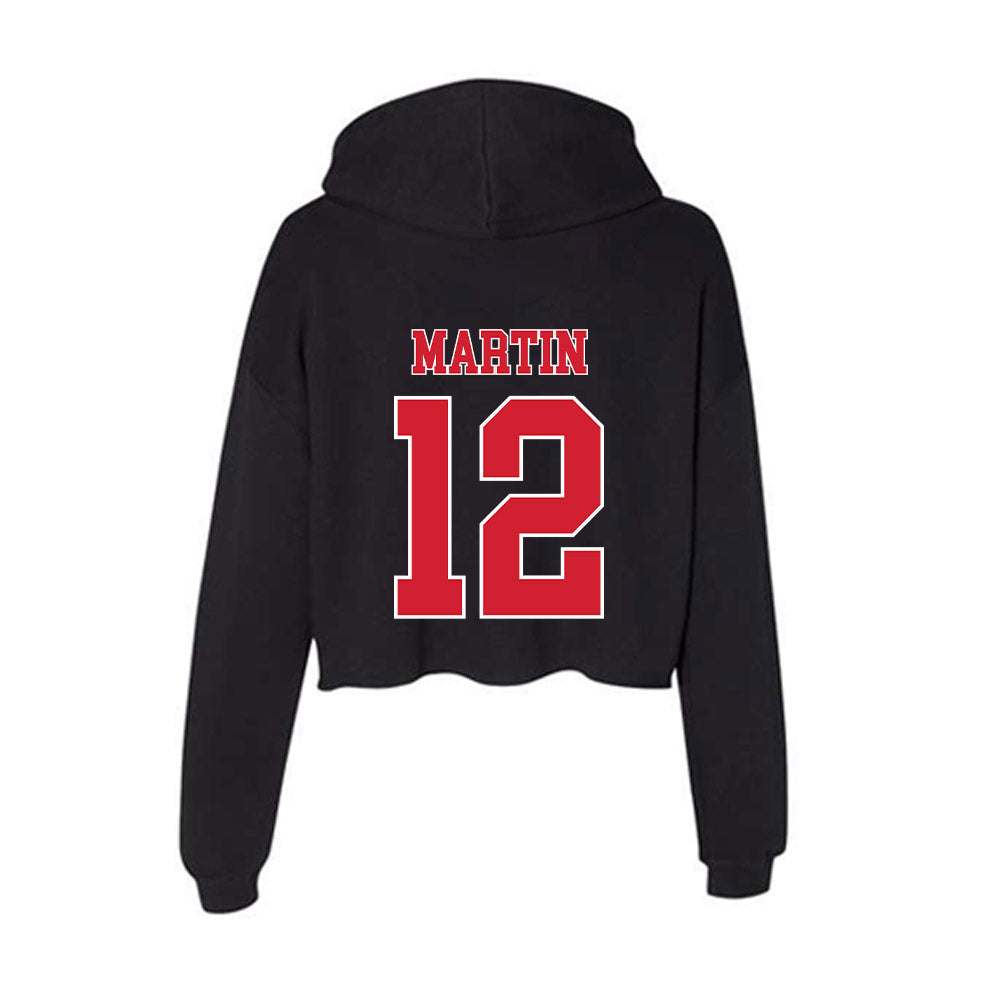 Fairfield - NCAA Men's Basketball : Qadir Martin - Women's Crop Fleece Hoodie-1