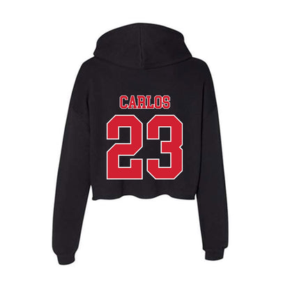 Fairfield - NCAA Men's Soccer : Cristiano Carlos - Women's Crop Fleece Hooded Sweatshirt-1