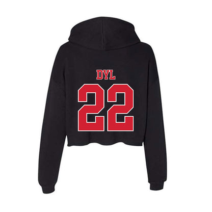 Fairfield - NCAA Men's Lacrosse : Carson Dyl - Women's Crop Fleece Hoodie-1
