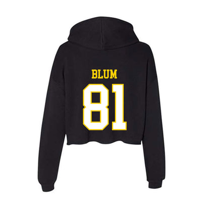 Delaware - NCAA Football : Jake Blum - Women's Crop Fleece Hoodie-1