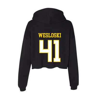 Delaware - NCAA Men's Lacrosse : Brady Wesloski - Women's Crop Fleece Hooded Sweatshirt-1
