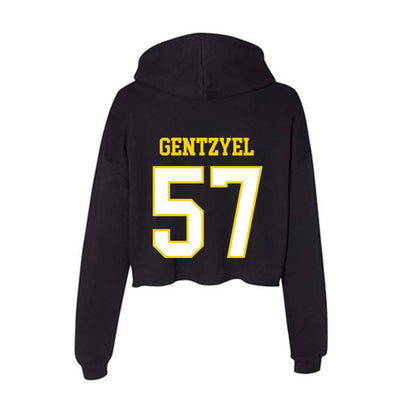 Delaware - NCAA Football : Gehret Gentzyel - Women's Crop Fleece Hooded Sweatshirt-1