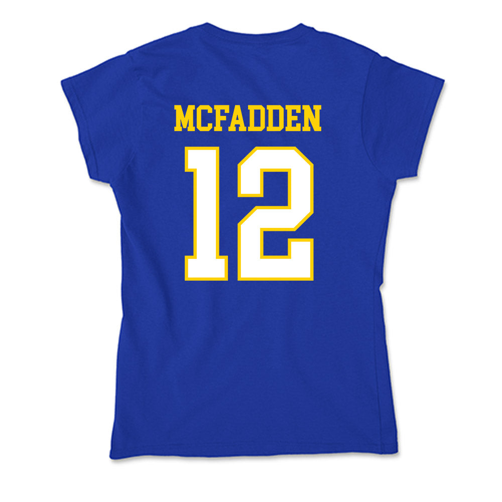 Delaware - NCAA Men's Basketball : Alex McFadden - Soft Style Women’s T-Shirt-1