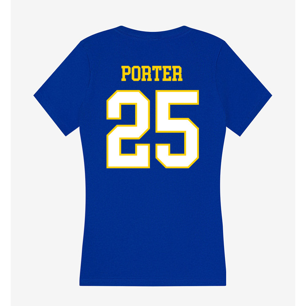 Delaware - NCAA Football : Jared Porter - Women's V-Neck T-Shirt-1