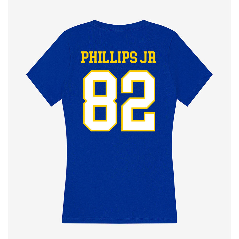 Delaware - NCAA Football : Derrick Phillips Jr - Women's V-Neck T-Shirt-1