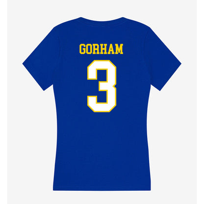 Delaware - NCAA Football : Brandon Gorham - Women's V-Neck T-Shirt-1