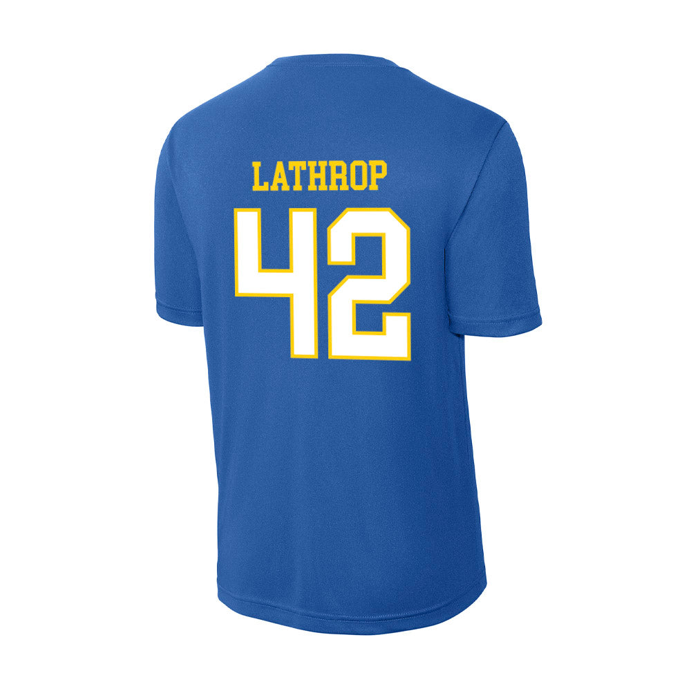 Delaware - NCAA Men's Lacrosse : Keegan Lathrop - Activewear T-Shirt-1