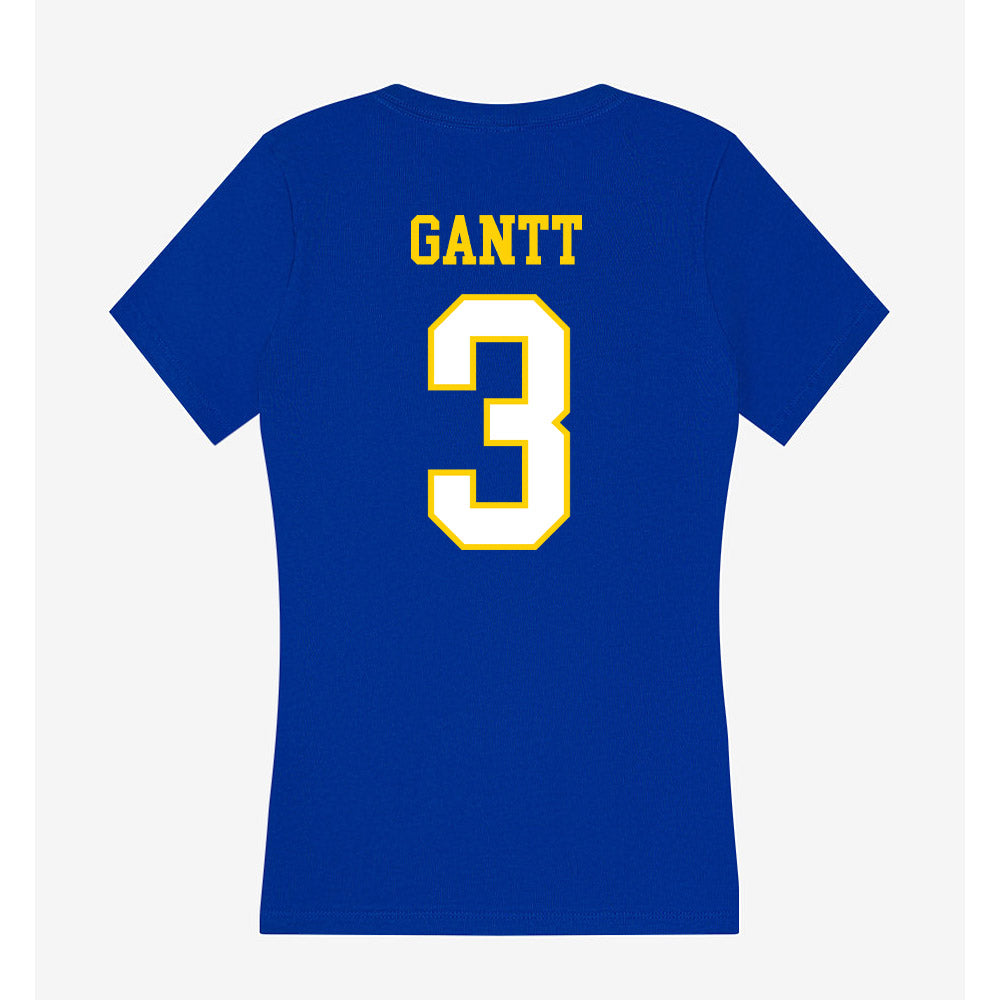 Delaware - NCAA Women's Volleyball : india Gantt - Women's V-Neck T-Shirt-1