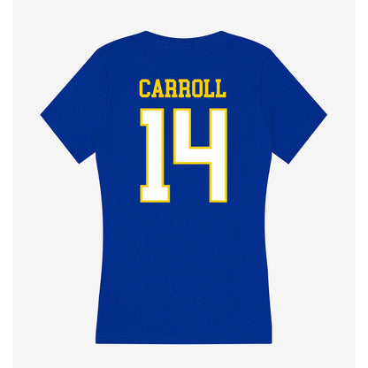 Delaware - NCAA Women's Basketball : Amiya Carroll - Women's V-Neck T-Shirt-1
