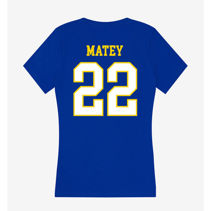 Delaware - NCAA Women's Lacrosse : Mary Matey - Women's V-Neck T-Shirt-1
