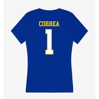 Delaware - NCAA Women's Basketball : Kailah Correa - Women's V-Neck T-Shirt-1