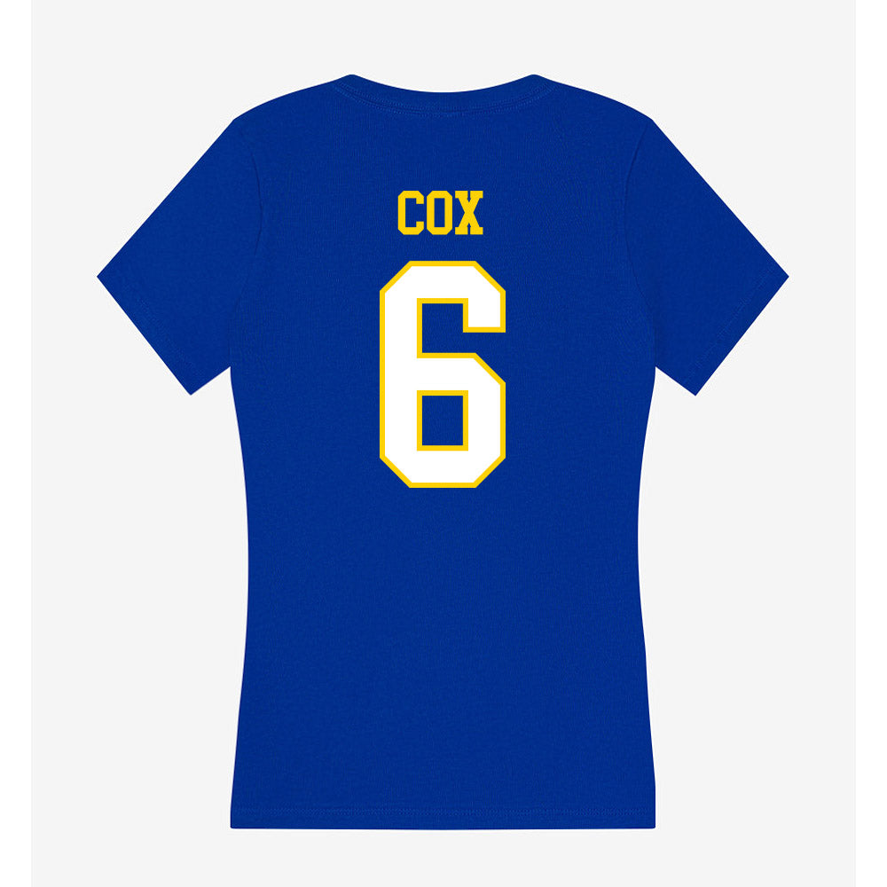 Delaware - NCAA Football : Kshawn Cox - Women's V-Neck T-Shirt-1