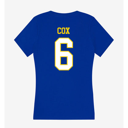 Delaware - NCAA Football : Kshawn Cox - Women's V-Neck T-Shirt-1