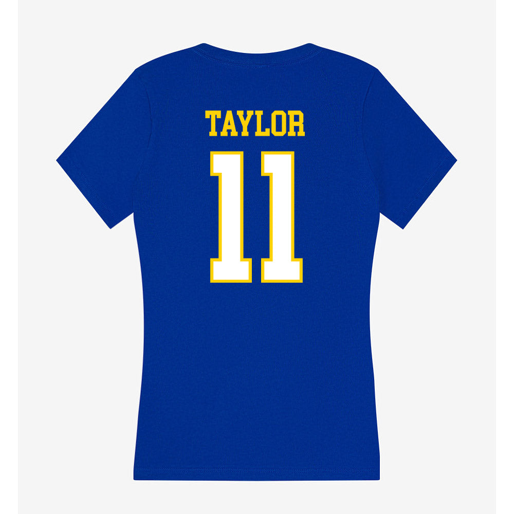 Delaware - NCAA Men's Basketball : Jayden Taylor - Women's V-Neck T-Shirt-1