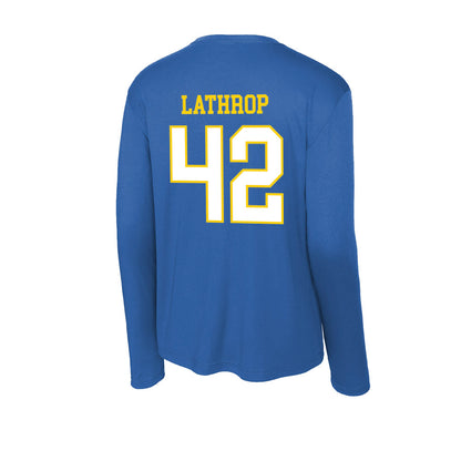 Delaware - NCAA Men's Lacrosse : Keegan Lathrop - Activewear Long Sleeve T-Shirt-1