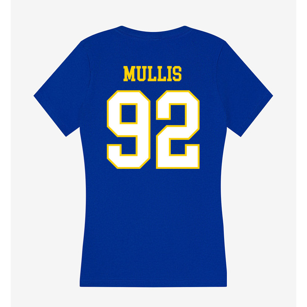 Delaware - NCAA Football : Kason Mullis - Women's V-Neck T-Shirt-1