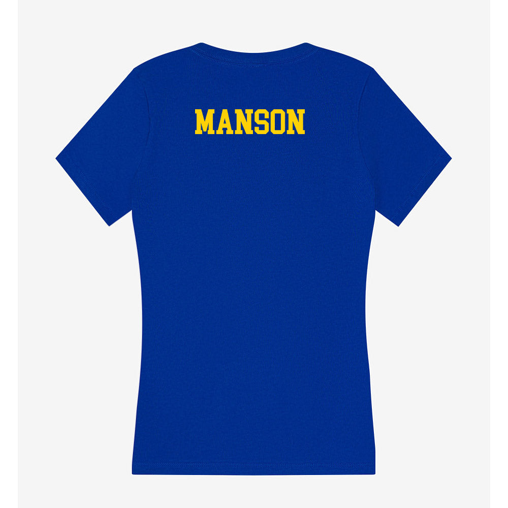 Delaware - NCAA Women's Track & Field : Sara Manson - Women's V-Neck T-Shirt-1