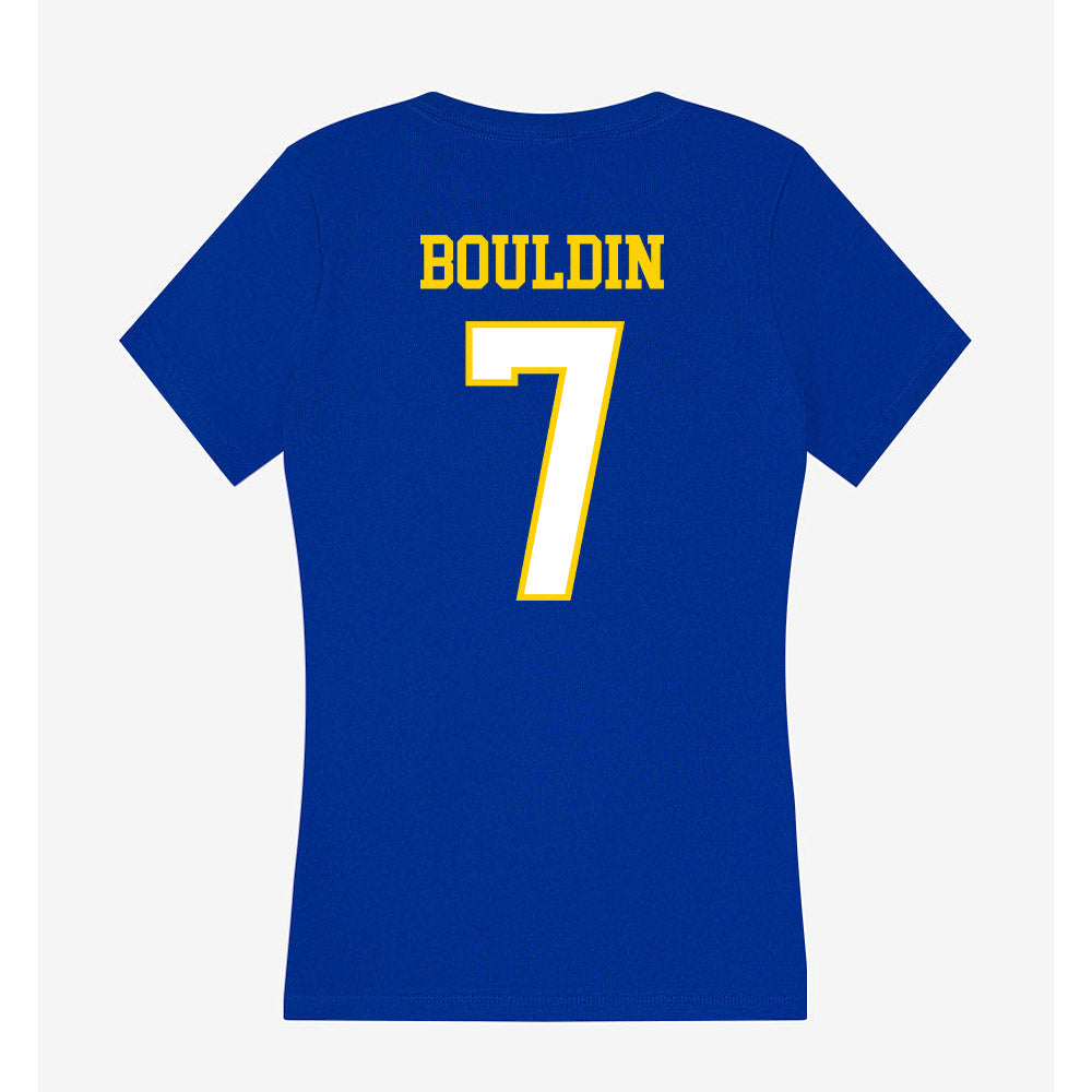 Delaware - NCAA Baseball : Evan Bouldin - Women's V-Neck T-Shirt-1