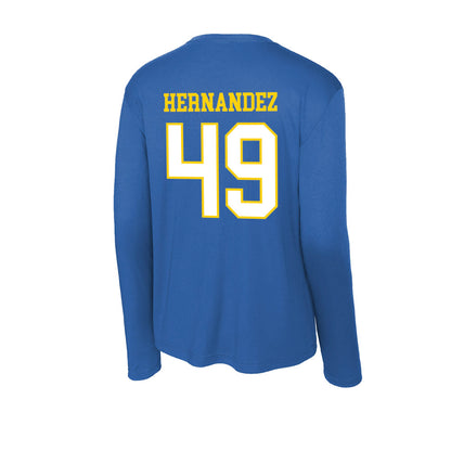 Delaware - NCAA Football : Yamdry Hernandez - Activewear Long Sleeve T-Shirt-1